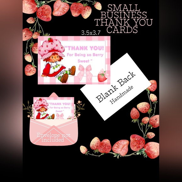 Other - 30 Berry Sweet Thank You Cards Strawberry